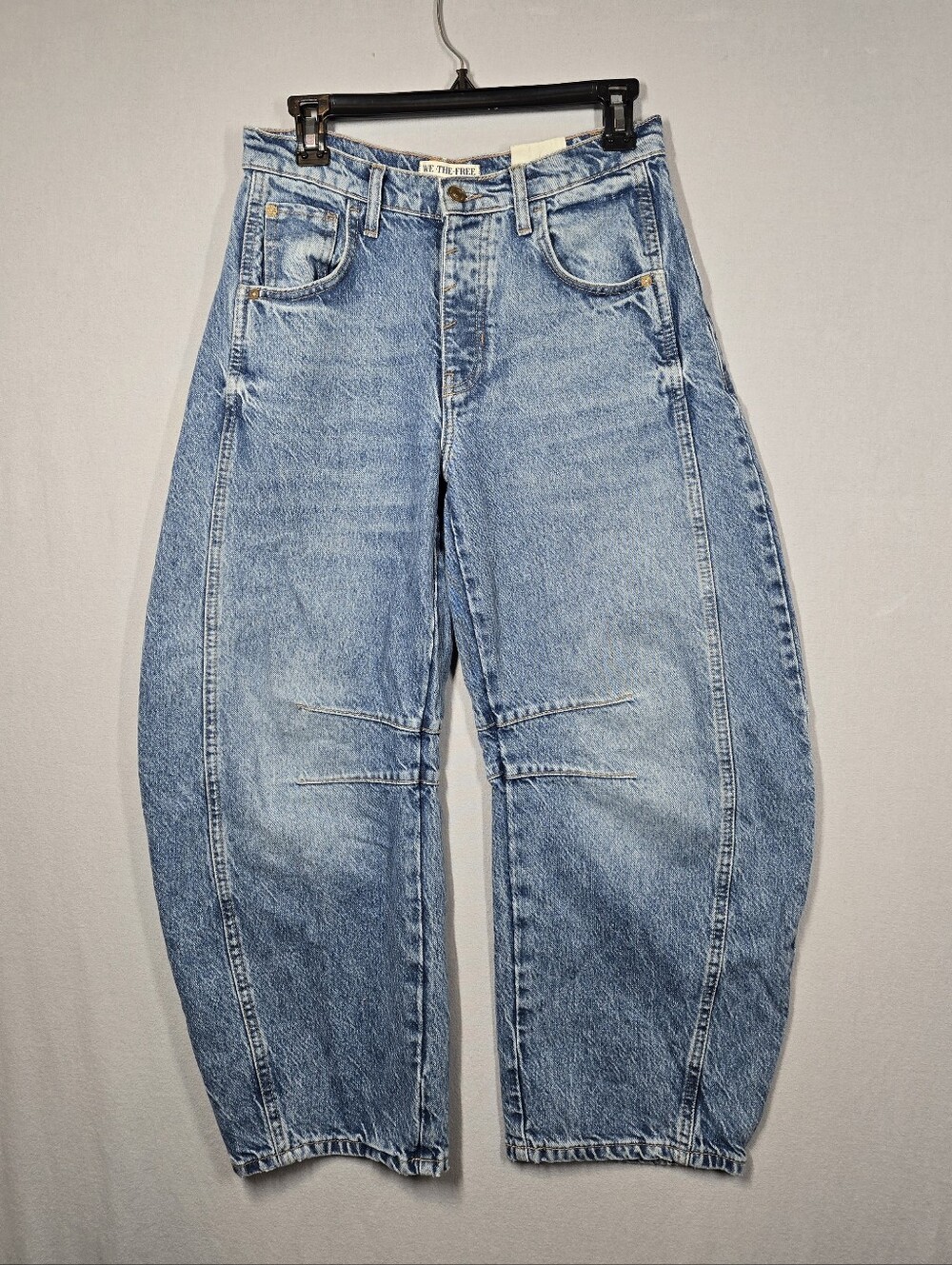 We The Free X Free People Lucky You Mid Rise Barrel Jeans Size 25